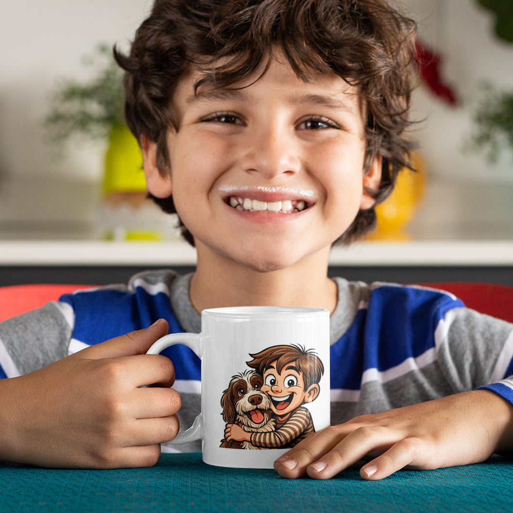 Keramiktasse mit Karikatur & Text - kinder-druckerei.de