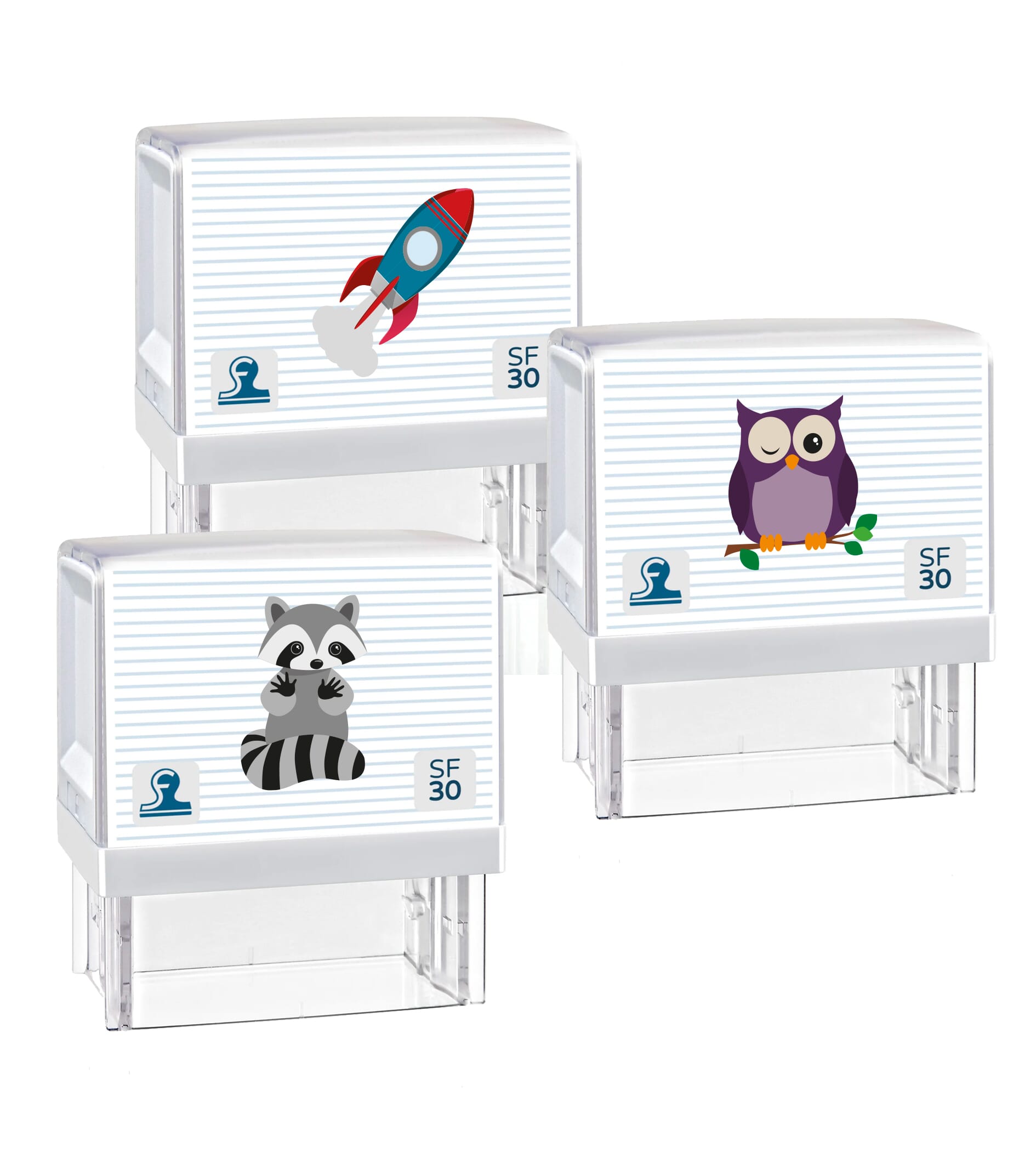 Kinderstempel 5 Zeilen mit Motiv / Namensstempel & Adressstempel (47 x18 mm) - kinder-druckerei.de