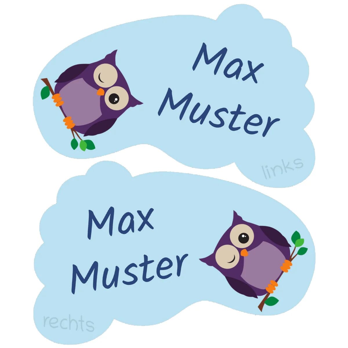 Personalisierte Schuh-Etiketten (12 Paare) - kinder-druckerei.de