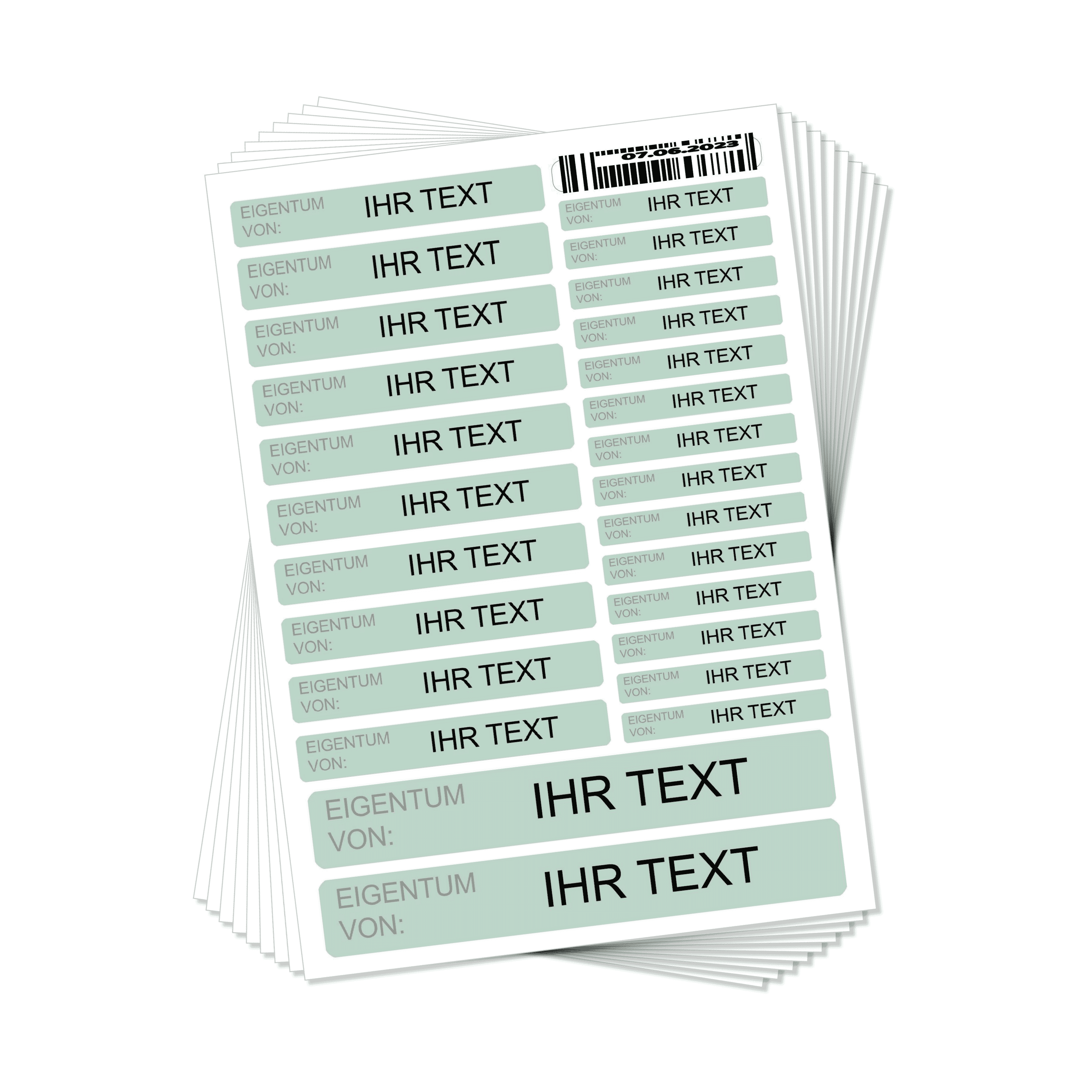 260 Stück Namensaufkleber für SENIOREN (Set mit 3 versch. Größen- Spülmaschine u. Waschmaschine) - kinder-druckerei.de