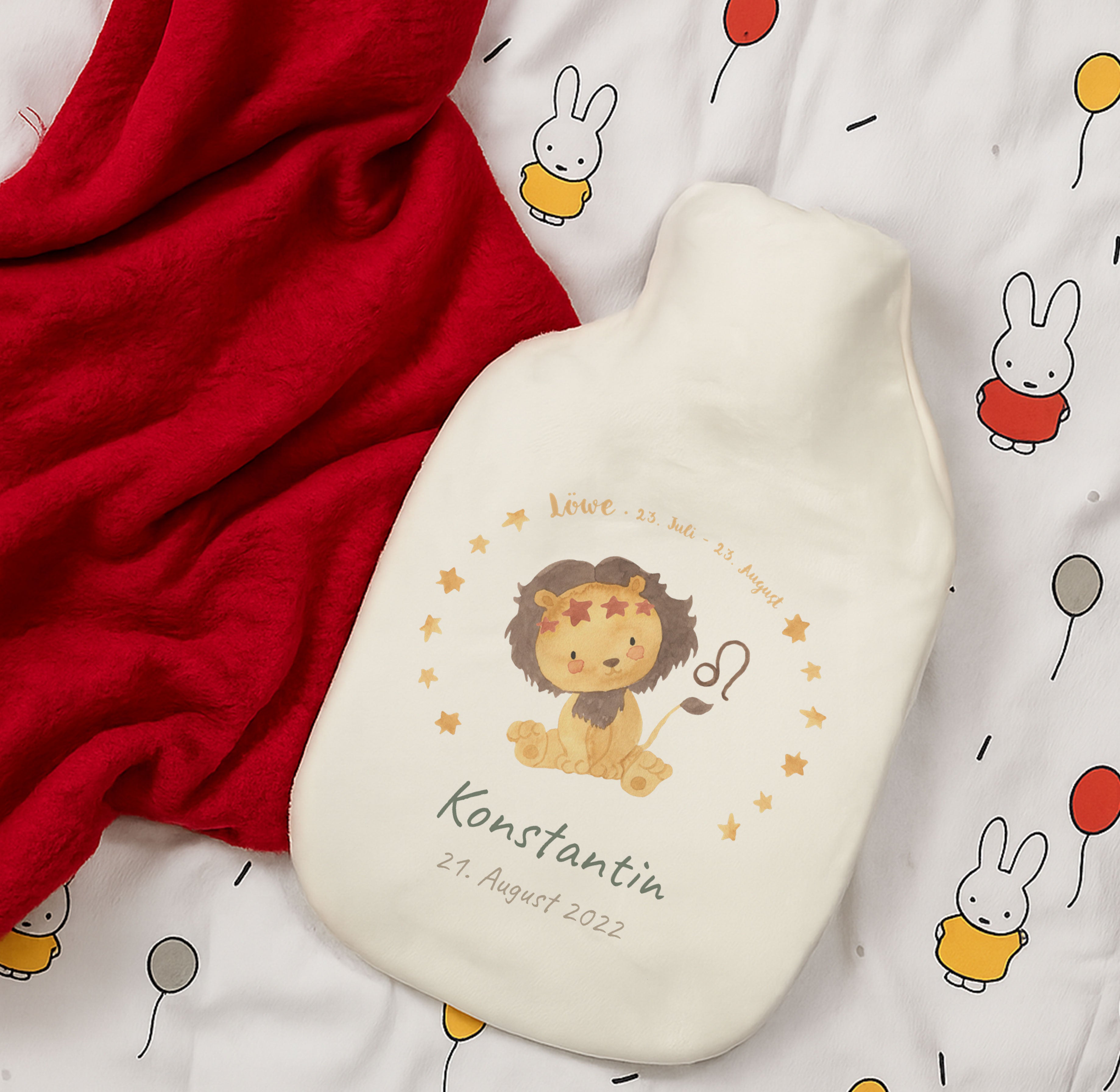 Personalisierte Wärmflasche mit Kindermotiv & Namen - kinder-druckerei.de