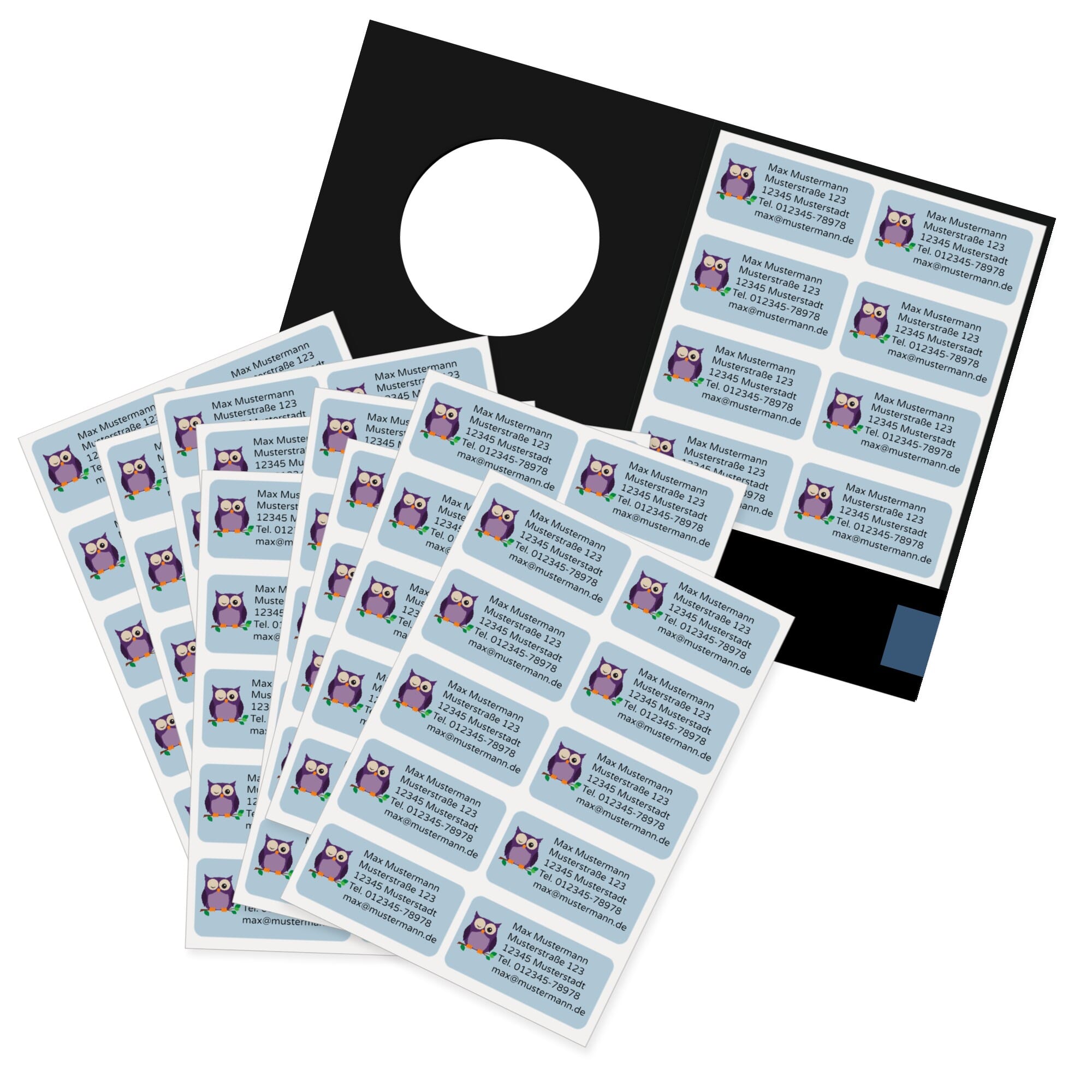 Personalisierte Adressaufkleber / Namensaufkleber für Schule, Kita & Co. (50x25 mm/100 Stück) - kinder-druckerei.de