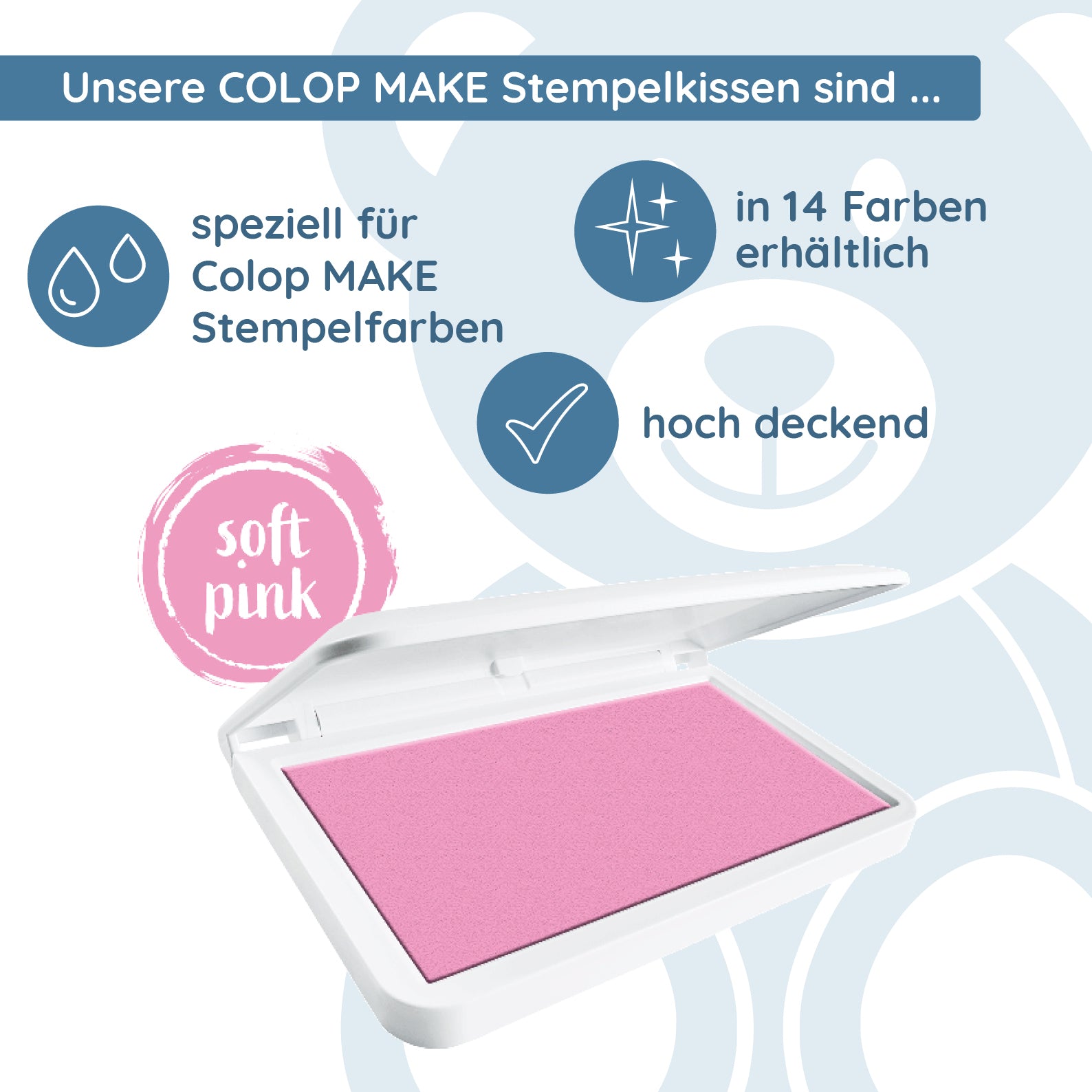 COLOP MAKE Stempelkissen rosa (soft pink) - kinder-druckerei.de
