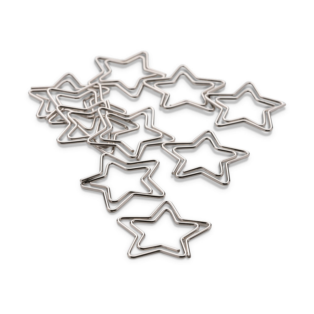 NIO Klammern Stern silber (10 Stück)