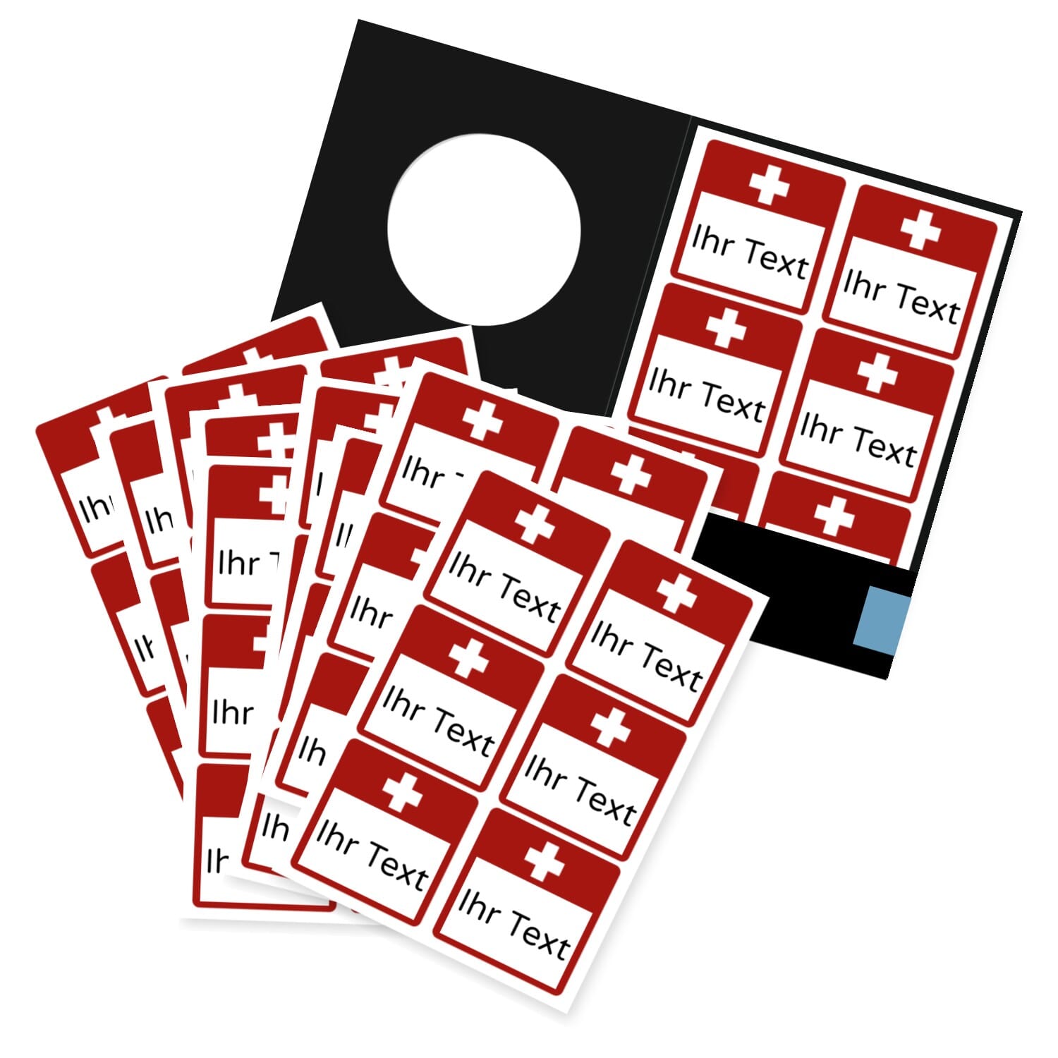 Notfallaufkleber für Kinder (60 Aufkleber - 47x47 mm) - kinder-druckerei.de