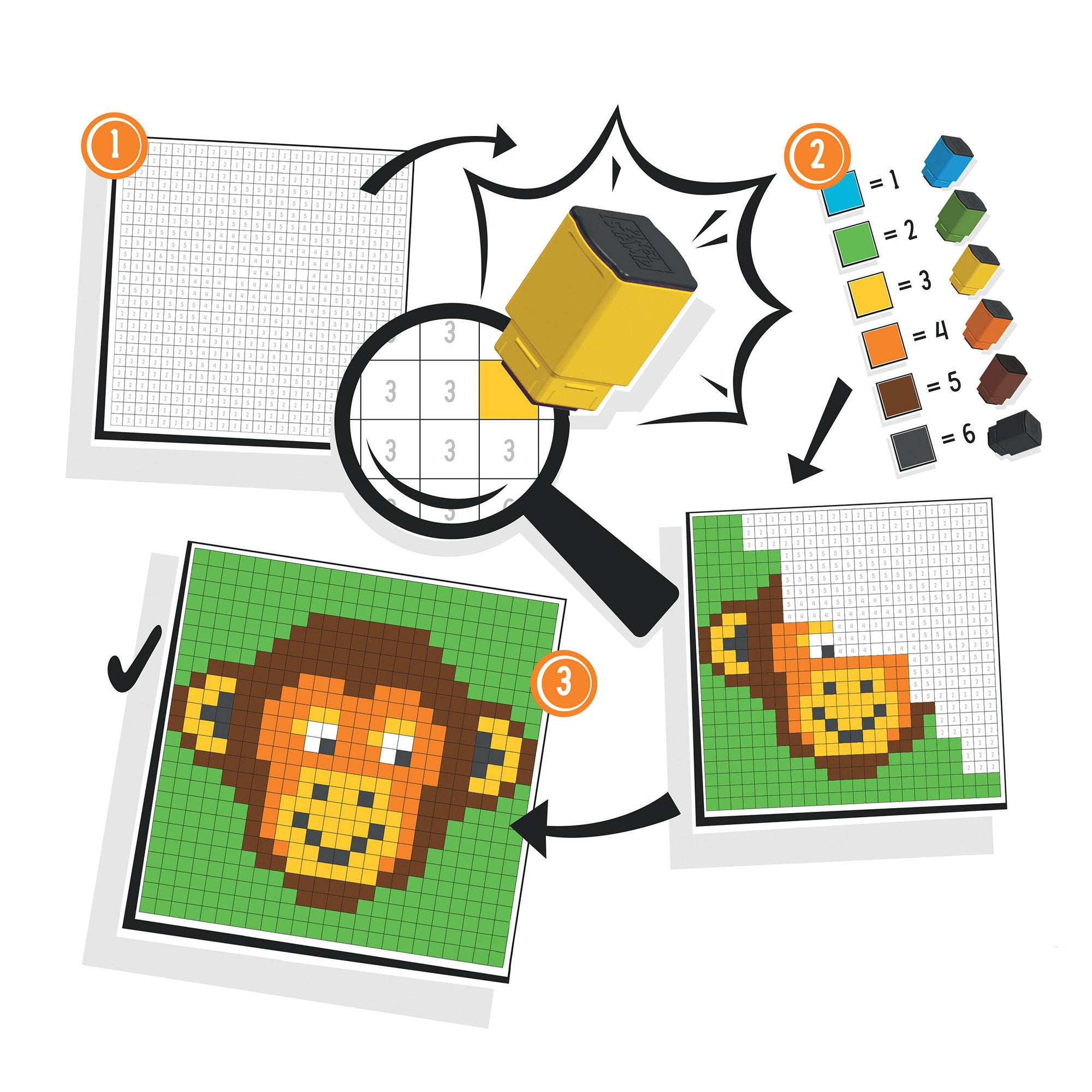 Trodat Pixel Stamps Set – Animaux