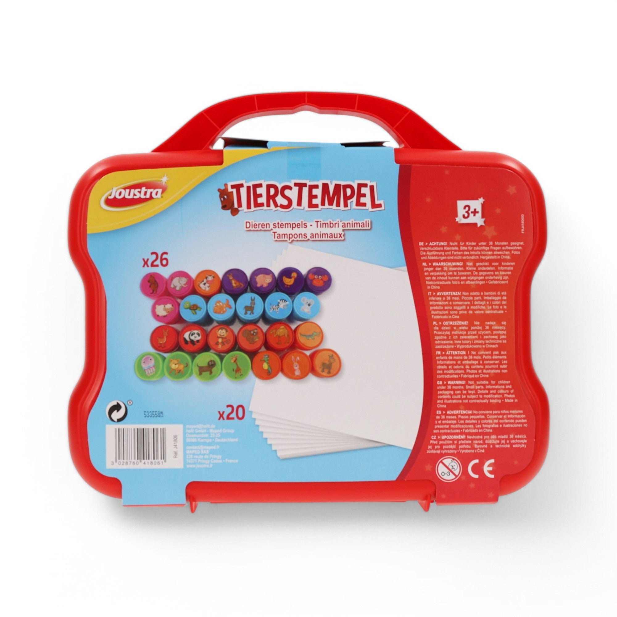 Selbstfärbende Tierstempel im Koffer - kinder-druckerei.de