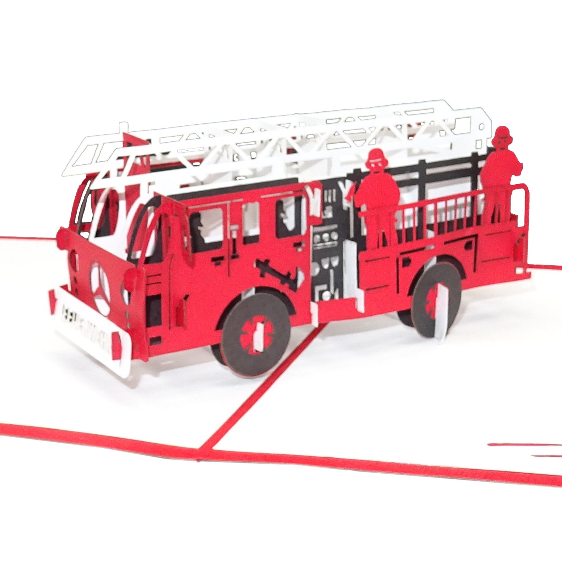 Colognecards Pop-Up Card Fire Truck