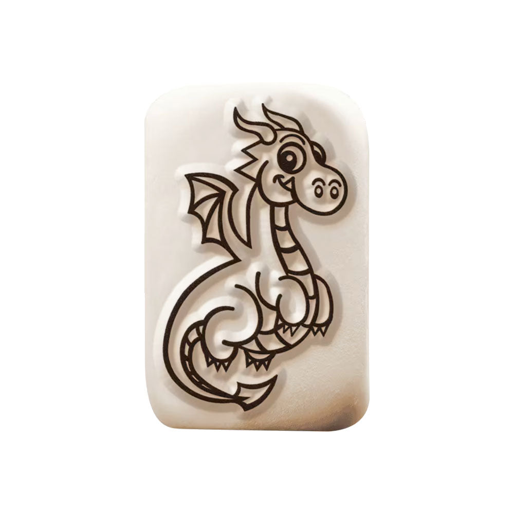 LaDot Stein - "Drache" (2,5 x 5 cm) - Temporärer Tattoo Stempel - kinder-druckerei.de