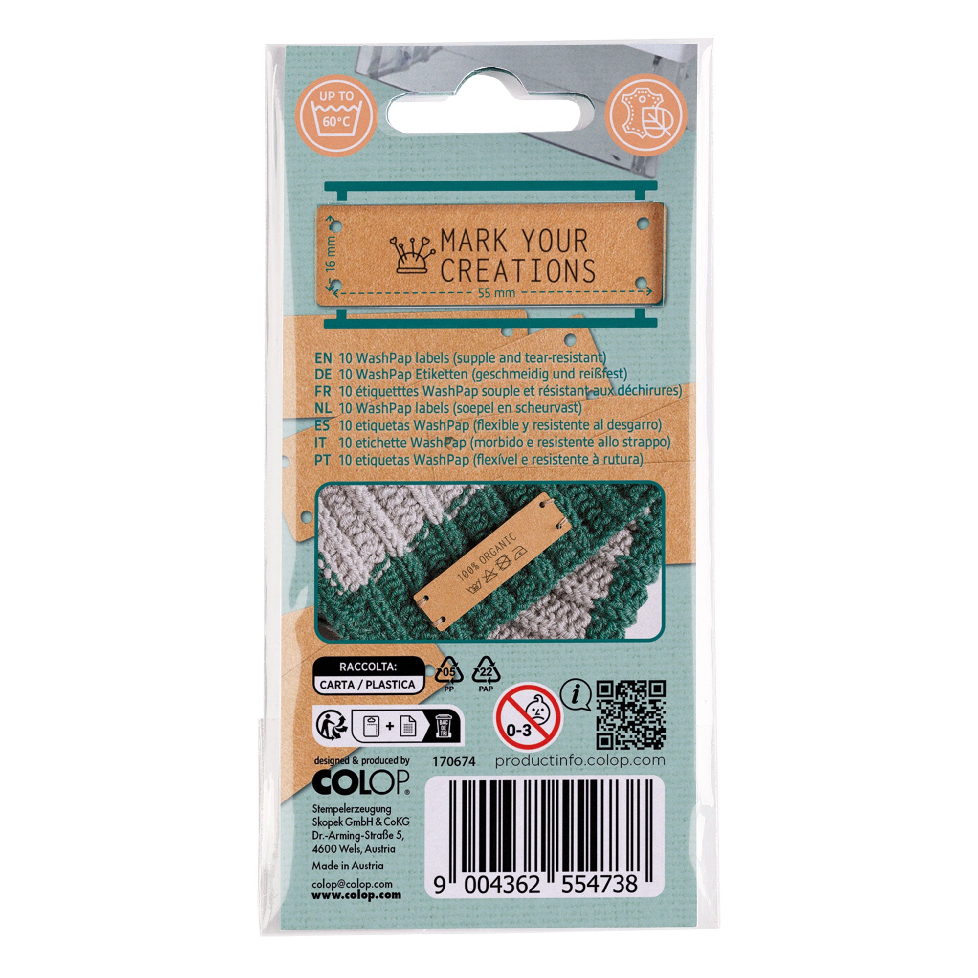 Colop Craft Labeler - Sew-in Labels Washpap